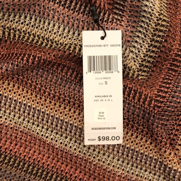 BCBGENERATION Mesh Lace Up Back Flutter Sleeve SM Relaxed Fit Girly Mini Dress - Picture 15 of 16